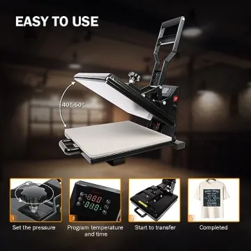 PowerPress 15x15 Heat Press Machine for Custom Apparel