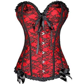 Imilan Women Embroidery Blue Corset Set for Lingerie