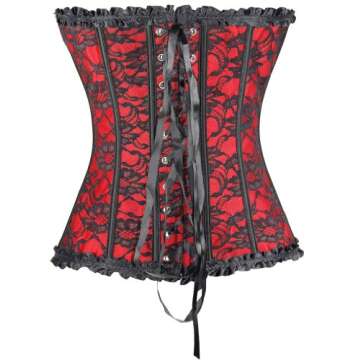 Imilan Women Embroidery Blue Corset Set for Lingerie