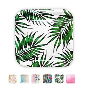 SOLAS Eco-Friendly Paper Palm Leaf Plates - 9 Inch Disposable Jungle Party Plates | Pack of 20