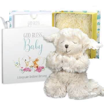 Baby Gift Set: Musical Lamb & Prayer Book in Box