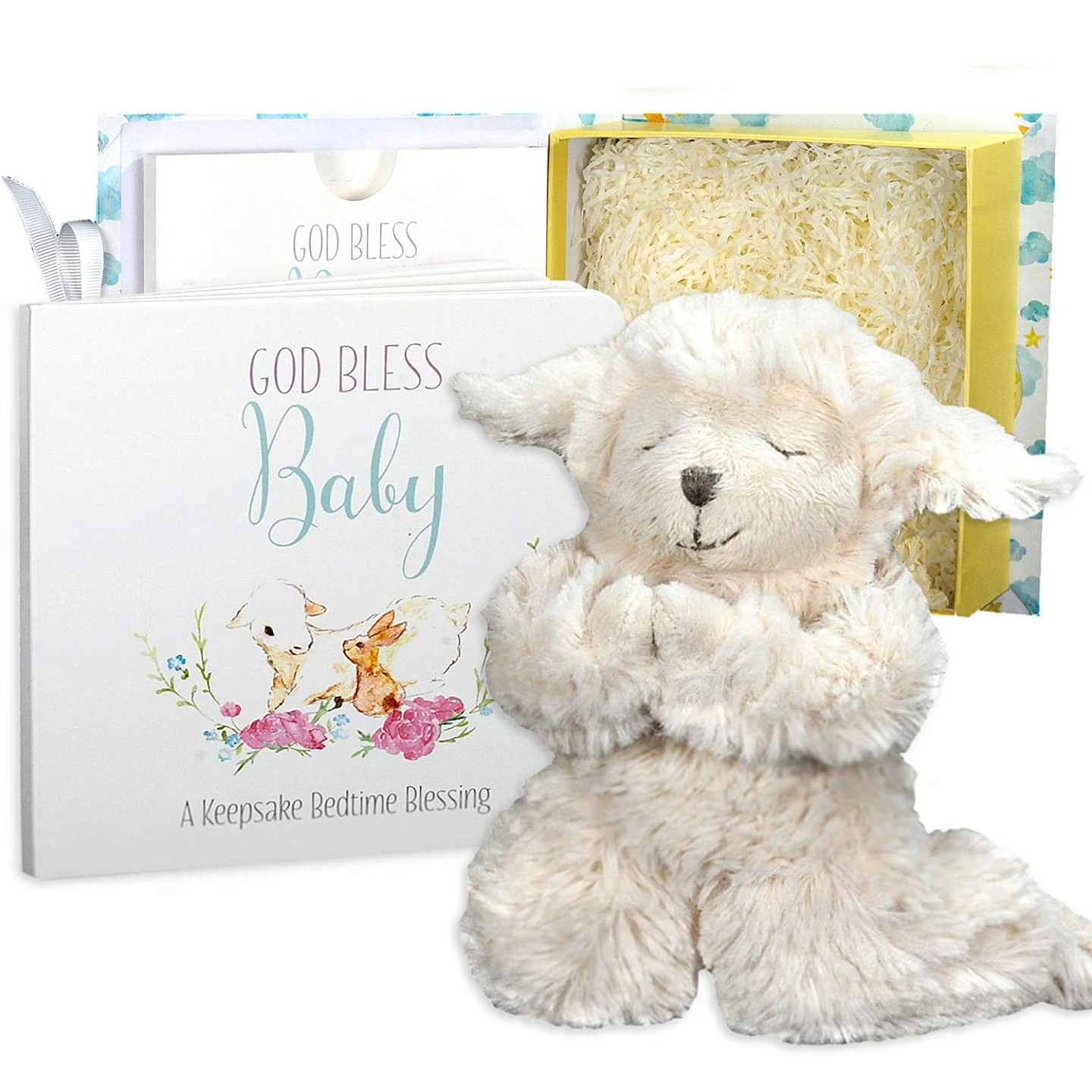Baby Gift Set: Musical Lamb & Prayer Book in Box