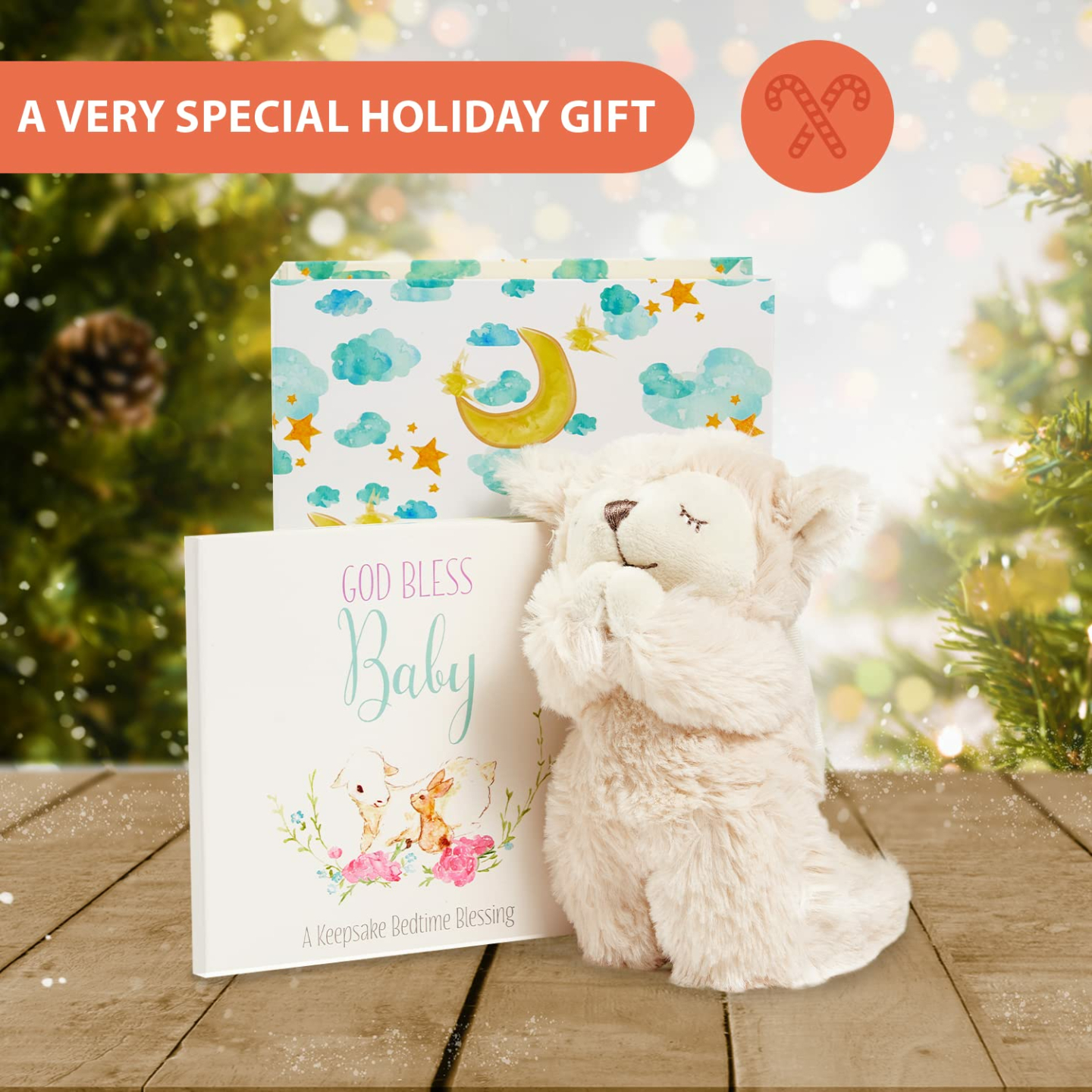 Baby Gift Set: Musical Lamb & Prayer Book in Box