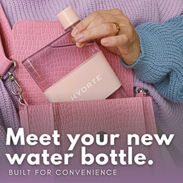 Hydrte Flat Water Bottle - Slim, Leak Proof & Stylish