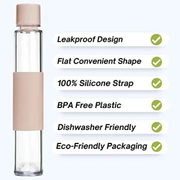 Hydrte Flat Water Bottle - Slim, Leak Proof & Stylish