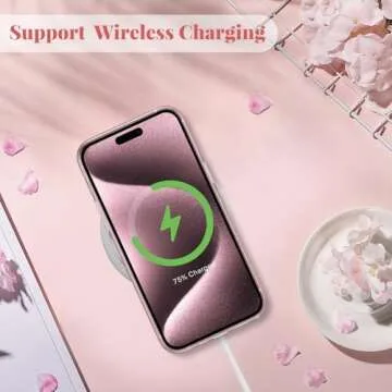 ZTOFERA Cute Pink iPhone 15 Pro Max Case for Women