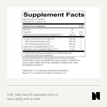 Needed Vegan Omega 3 DHA EPA Supplement - 500MG Omega-3