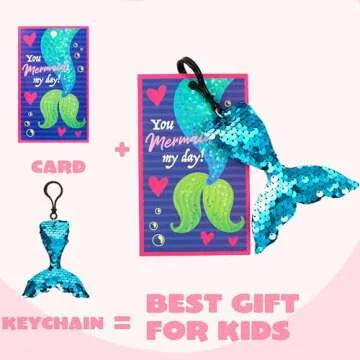 JOYIN 30 Pack Valentines Day Gift Cards with Keychains