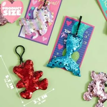 JOYIN 30 Pack Valentines Day Gift Cards with Keychains