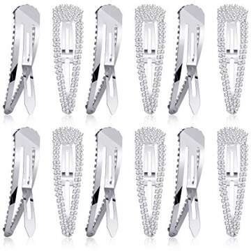 Geyoga 6 Pieces Rhinestone Hair Clips for Elegant Styles