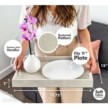 Modern Elegant 18x12 Decorative Tray for Home & Office