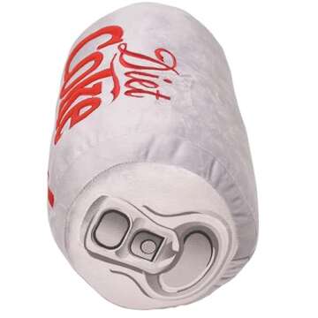 Mark Feldstein & Associates Coca Cola Diet Coke Can Classic Gray Embroidered Plush Throw Pillow, 13 in