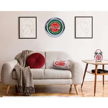 Mark Feldstein & Associates Coca Cola Diet Coke Can Classic Gray Embroidered Plush Throw Pillow, 13 in