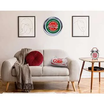 Mark Feldstein & Associates Coca Cola Diet Coke Can Classic Gray Embroidered Plush Throw Pillow, 13 in