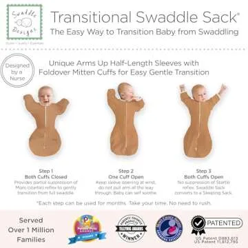 SwaddleDesigns Transitional Swaddle Sack for Comfort & Sleep