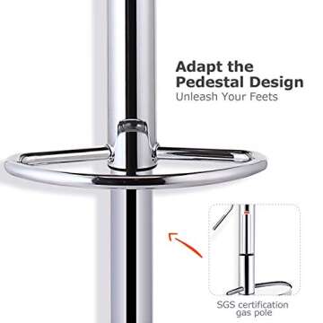 Leopard Bar Stools, Modern PU Leather Adjustable Swivel Classic Bar Stool with Back, Set of 3 (Light Grey)