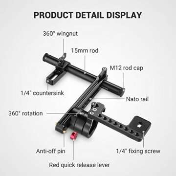 SMALLRIG EVF Mount Camera Monitor Mount Kit for SmallHD 502HD/Zacuto Gratical HD - 1903