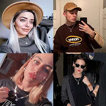 Qiuseadu Silver Lock Pendant Necklace for Stylish Women