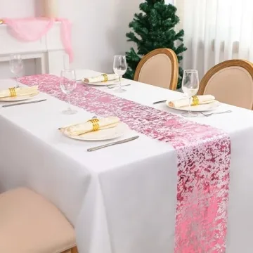 Pink Sequin Table Runner for Parties & Weddings