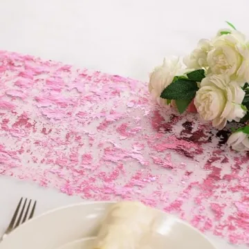 Pink Sequin Table Runner for Parties & Weddings