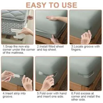 Lock Sheet Holders Set for All Mattress Sizes - 4 Pack