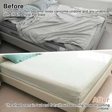 Lock Sheet Holders Set for All Mattress Sizes - 4 Pack