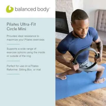 Balanced Body Ultra-Fit Circle Mini, Pilates Ring Resistance Trainer, Upper-Body and Leg Workout Equipment, Leg Exercise Equipment, Pilates Equipment for Home or Studio Use, 12-Inch Diameter