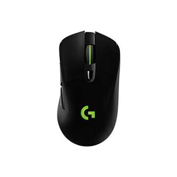 Logitech G703 Lightspeed Gaming Mouse with POWERPLAY Wireless Charging Compatibility, Black
