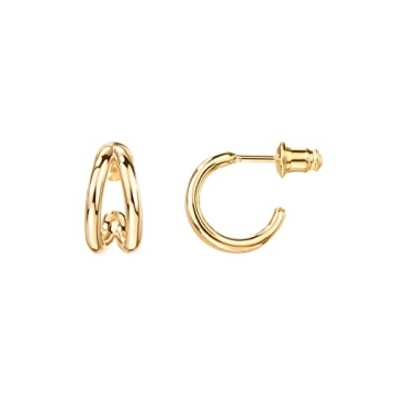 Elegant PAVOI 14K Gold Huggie Earrings for Daily Use
