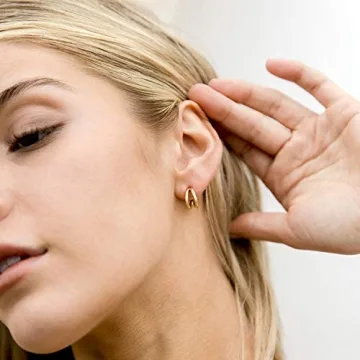 Elegant PAVOI 14K Gold Huggie Earrings for Daily Use