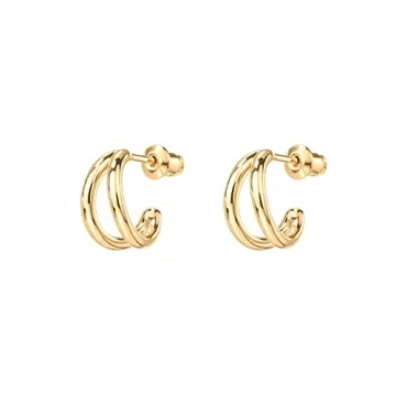 Elegant PAVOI 14K Gold Huggie Earrings for Daily Use