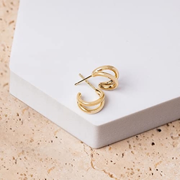 Elegant PAVOI 14K Gold Huggie Earrings for Daily Use