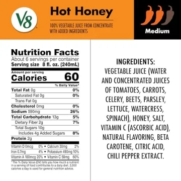 V8 Hot Honey Vegetable Juice for Flavorful Health Boost