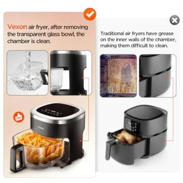 Vexon 6-in-1 Glass Air Fryer Ideal for Healthy Cooking