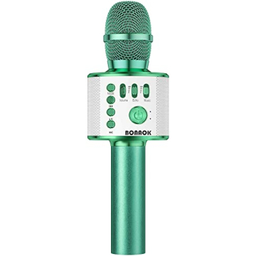 BONAOK Wireless Bluetooth Karaoke Microphone, 3-in-1 Portable Handheld Mic Speaker for All Smartphon...