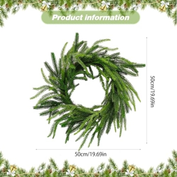 20 Inch Realistic Cedar Wreath for Holiday Decor