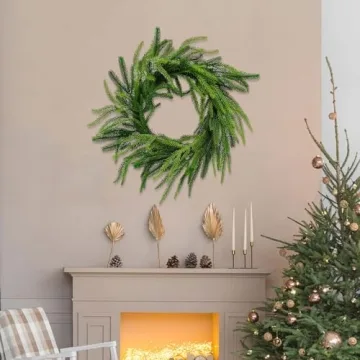 20 Inch Realistic Cedar Wreath for Holiday Decor