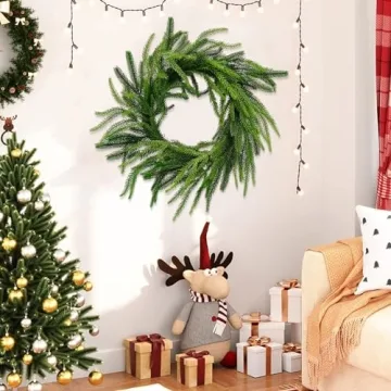 20 Inch Realistic Cedar Wreath for Holiday Decor