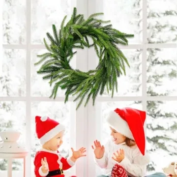 20 Inch Realistic Cedar Wreath for Holiday Decor