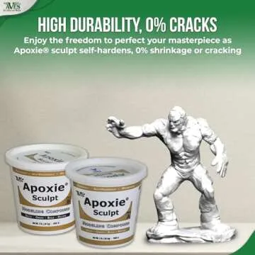 Aves Apoxie Sculpt - 2 Part Modeling Compound (A & B) - 4 Pound, Apoxie Sculpt for Sculpting, Modeling, Filling, Repairing, Easy to Use Self Hardening Modeling Compound – Natural