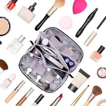 Cord Organizer Travel Case, Portable Tech Bag for Cable, Chargers & Cords, Electronics Accessories, Airplane Essentials (Black-black)