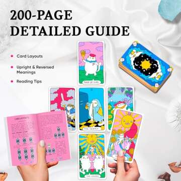 Wyspell Cat Tarot Cards: A 78-Card Cat Tarot Deck with Guidebook - Unique Tarot Cards for Cat Lovers and Tarot Enthusiasts - Cute Tarot Cards for Beginners Tarot Deck