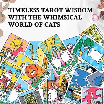 Wyspell Cat Tarot Cards: A 78-Card Cat Tarot Deck with Guidebook - Unique Tarot Cards for Cat Lovers and Tarot Enthusiasts - Cute Tarot Cards for Beginners Tarot Deck