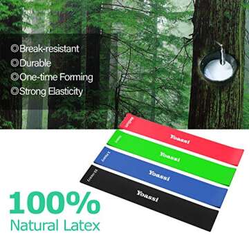 Yoassi Resistance Bands Exercise Loops Set - FDA Registered Thicker Workout Bands Stretch Bands for Legs Butt Glutes Yoga Fitness Physical Therapy Home Equipment Training for Women Men, Set of 5