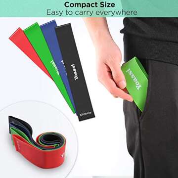 Yoassi Resistance Bands Exercise Loops Set - FDA Registered Thicker Workout Bands Stretch Bands for Legs Butt Glutes Yoga Fitness Physical Therapy Home Equipment Training for Women Men, Set of 5