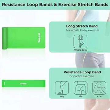 Yoassi Resistance Bands Exercise Loops Set - FDA Registered Thicker Workout Bands Stretch Bands for Legs Butt Glutes Yoga Fitness Physical Therapy Home Equipment Training for Women Men, Set of 5