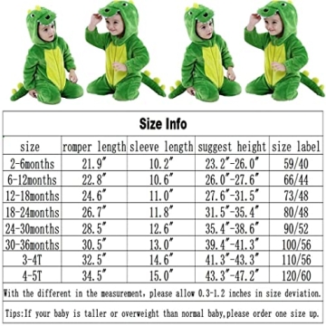Green Dinosaur Infant Costume for Halloween Fun