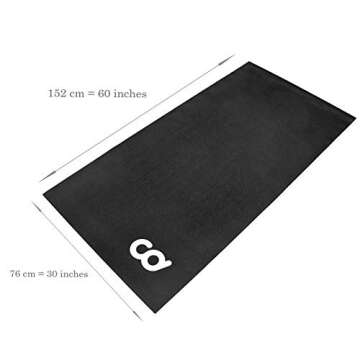 CyclingDeal Bike Trainer Floor Mat - Compatible with Indoor Exercise Stationary Bike Treadmill Elliptical Waterproof Gym Flooring Equipment - Indoor Cycle Stepper - Soft 30" x 60" (76 x 153cm)