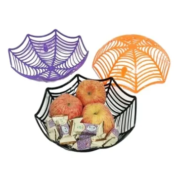 Halloween Spiders Web Fruit Bowls for Trick or Treats