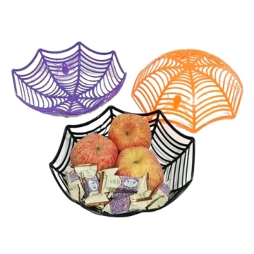 Halloween Spiders Web Fruit Bowls for Trick or Treats